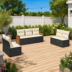 Warm & Practical 7-Piece Garden Sofa Set for Comfort
