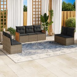 Comfortable 7 Piece Garden Sofa Set with Storage