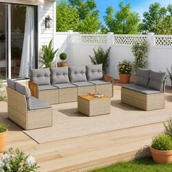 Value-Driven 9-Piece Garden Sofa Set for Outdoor Enjoyment