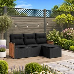 Warm and Inviting 4 Piece Outdoor Sofa Set