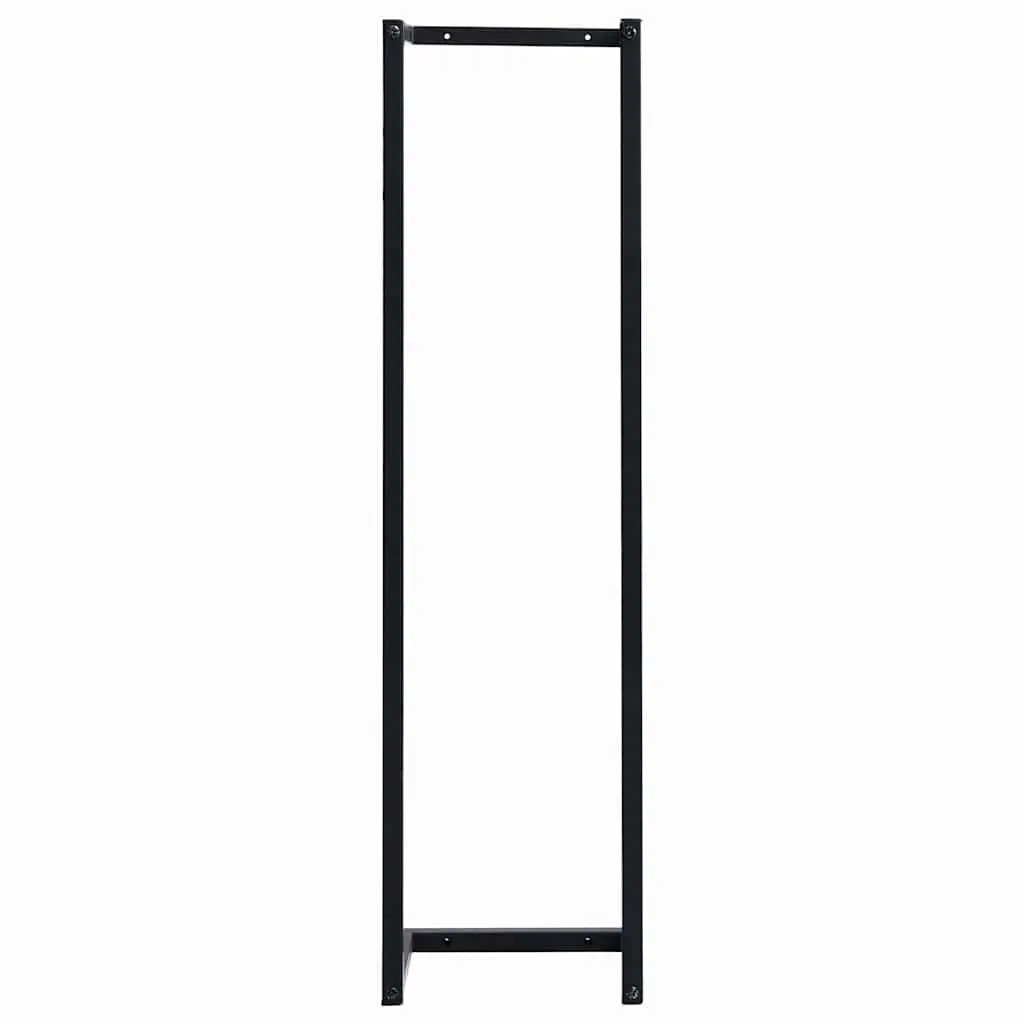 Iron Towel Rack Wall Mount Organizer Black 25 x 20 x 95 cm