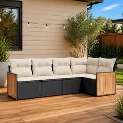 Practical and Reliable 5 Piece Garden Sofa Set
