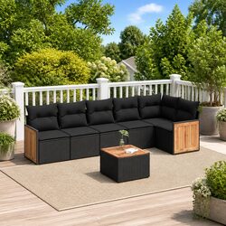 Comfortable 7-Piece Garden Sofa Set with Storage Bag