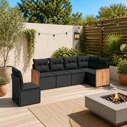 Comfortable and Versatile 6-Piece Garden Sofa Set
