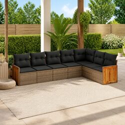 Durable 7 Piece Garden Sofa Set with Storage Solutions