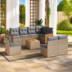 Comfortable 9 Piece Outdoor Sofa Set for Relaxation