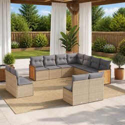 Reliable 11 Piece Garden Sofa Set with Practical Features