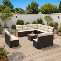 Reliable 12-Piece Garden Sofa Set with Water-Resistant Features
