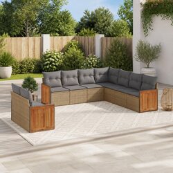 Comfortable and Practical 9-Piece Garden Sofa Set