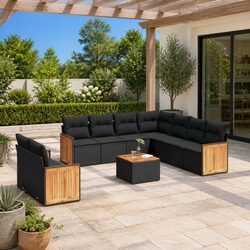 Reliable 10-Piece Garden Sofa Set for Comfort and Use