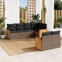 Comfortable and Reliable 7 Piece Grey Garden Sofa Set