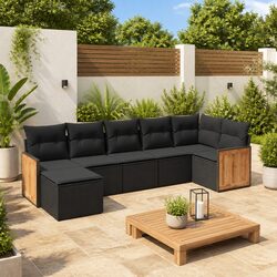 Comfortable 7 Piece Garden Sofa Set with Storage Option