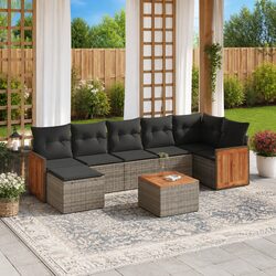 Reliable 8-Piece Garden Sofa Set with Practical Features