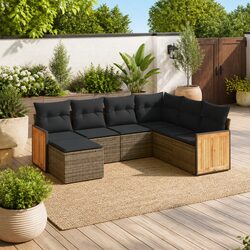 Comfortable 7-Piece Garden Sofa Set with Storage