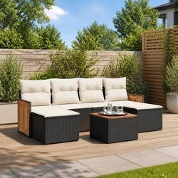 Comfortable 7 Piece Outdoor Sofa Set with Storage