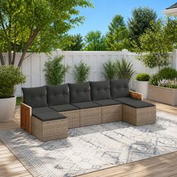 Reliable 7 Piece Garden Sofa Set with Storage