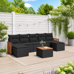 Comfortable 8-Piece Garden Sofa Set with Storage
