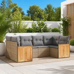 Comfortable Garden Sofa Set 6 Piece Outdoor Seating