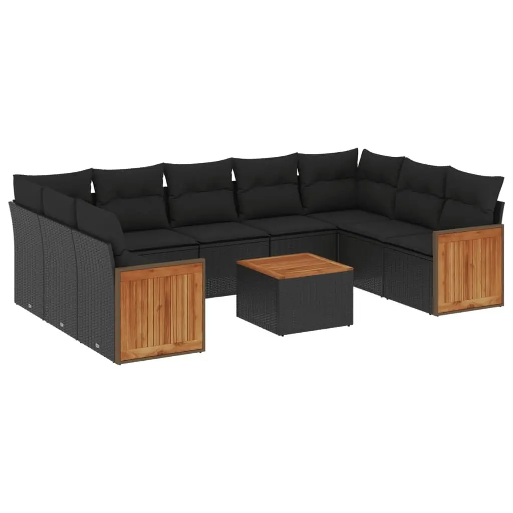 10-Piece Garden Sofa Set with Cushion Storage