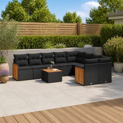 Comfortable 10 Piece Garden Sofa Set with Weather Resistance