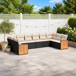 Comfortable 10-Piece Garden Sofa Set with Storage