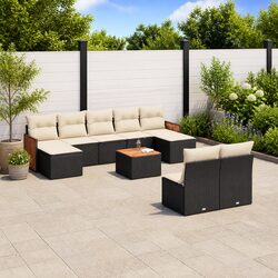 Comfortable 10 Piece Garden Sofa Set with Storage Solutions