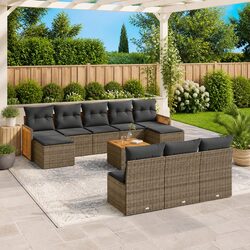 Warm and Inviting 11-Piece Garden Sofa Set - Grey