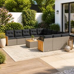 Comfortable 12-Piece Grey Sofa Set for Your Outdoor Area