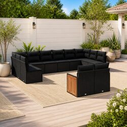 Warm and Versatile 12-Piece Garden Sofa Set for Outdoor Use