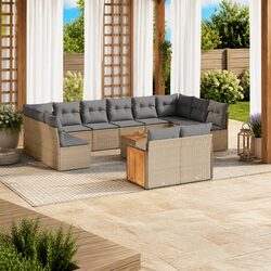 Comfortable and Versatile Outdoor Sofa Set in Beige