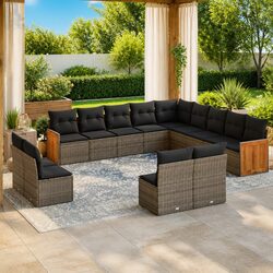Comfortable 13 Piece Garden Sofa Set with Washable Cushions