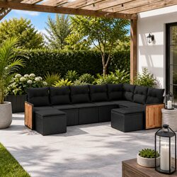 Comfortable and Reliable 9-Piece Garden Sofa Set