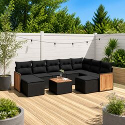 Comfortable and Practical 10-Piece Garden Sofa Set