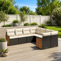 Practical 8 Piece Sofa Set: Comfort and Style for Outdoors