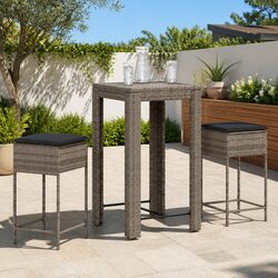 Comfortable Grey Garden Bar Set with Three Pieces