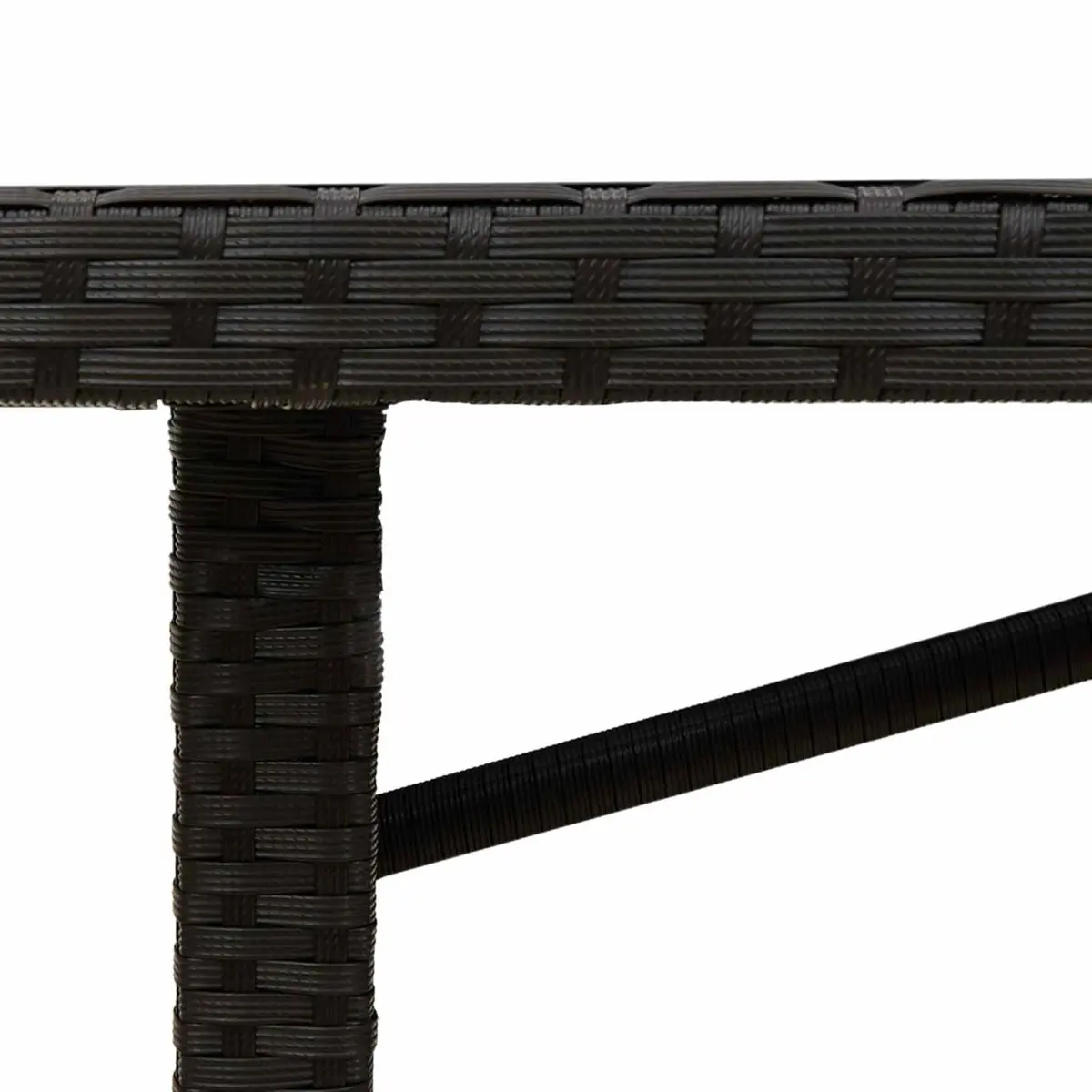 Garden Dining Set 7 Piece Outdoor Furniture Poly Rattan Black with Cushion