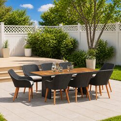 Reliable 9-Piece Garden Dining Set for Any Home
