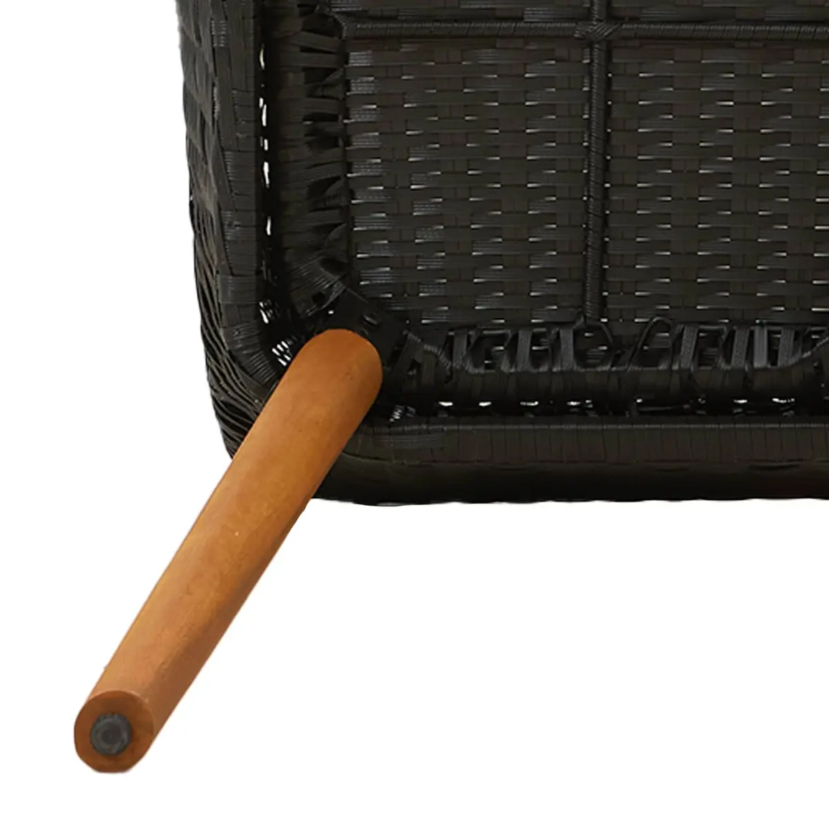 Garden Dining Set 5 Piece Patio Table Chairs with Cushions Black