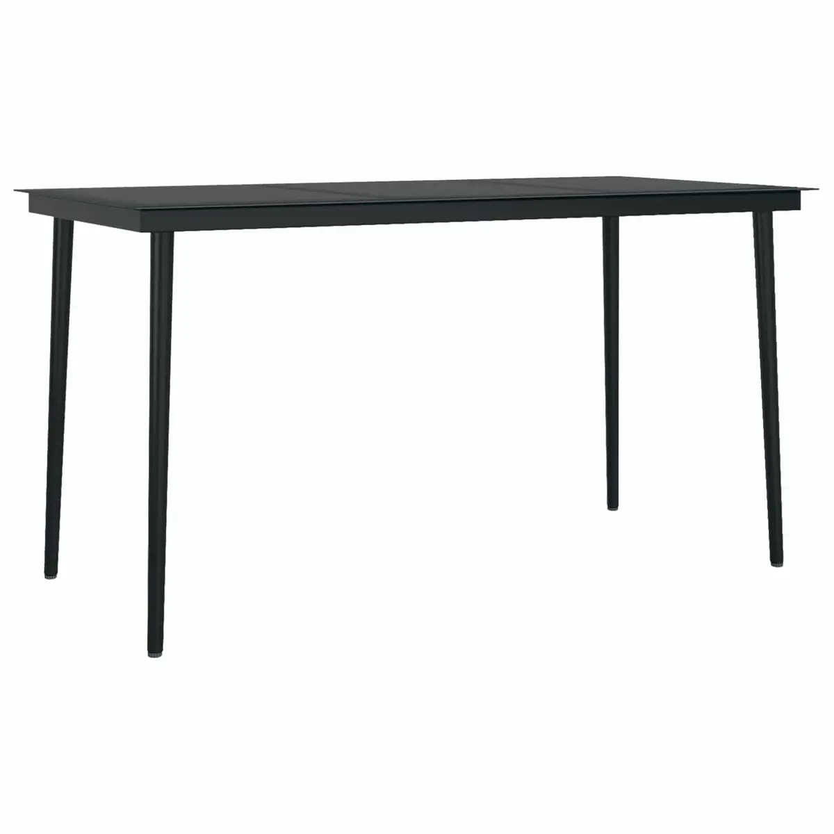 Outdoor Dining Set 5 Pieces Garden Furniture Black Poly Rattan Chair Table Patio