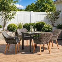 Reliable 5-Piece Garden Dining Set for Outdoor Dining