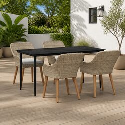 5-Piece Garden Dining Set: Comfort Meets Style