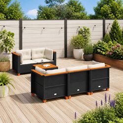 Reliable 6 Piece Outdoor Sofa Set with Cushions