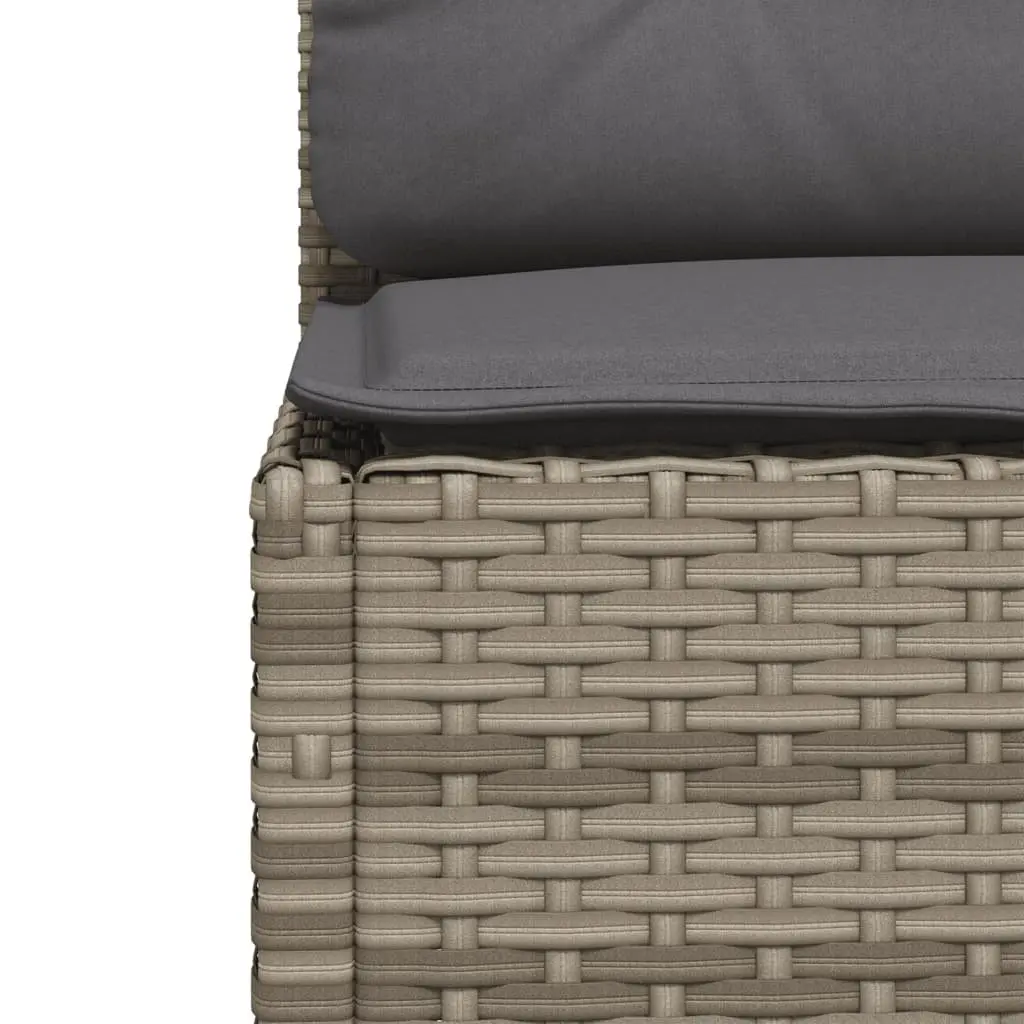Garden Sofa Set 6 Piece Outdoor Furniture Grey Rattan Patio
