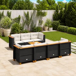 Comfortable 8-Piece Garden Sofa Set with Easy Maintenance