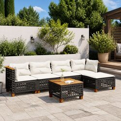 Value and Practicality with a 6-Piece Garden Sofa Set