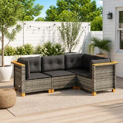Comfortable Grey Garden Sofa Set for Outdoor Relaxation