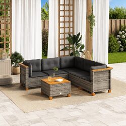 Comfortable and Versatile 6 Piece Garden Sofa Set