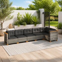 Comfortable and Value-Driven 6-Piece Garden Sofa Set