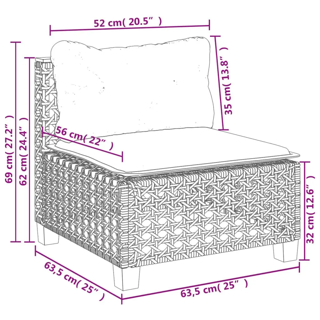 6 Piece Garden Sofa Set