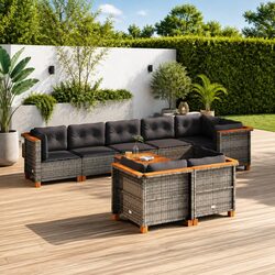 Comfortable and Reliable 9-Piece Garden Sofa Set